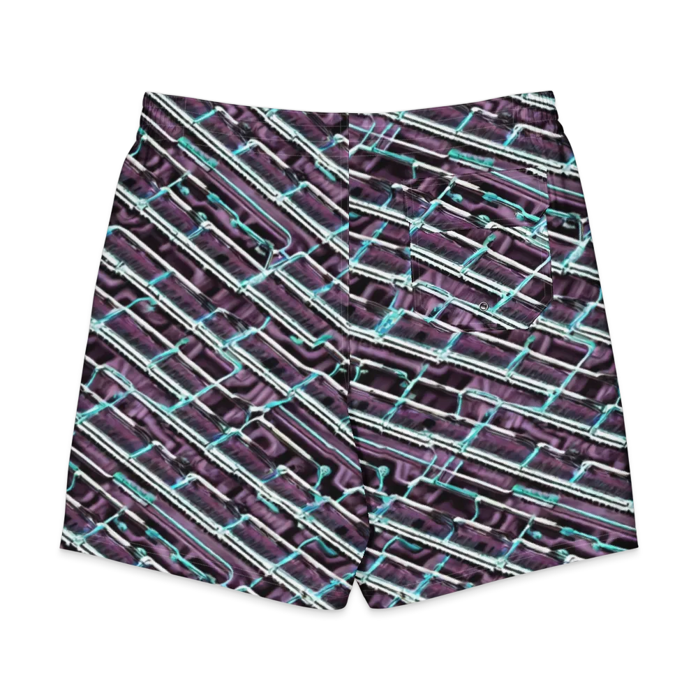 Trendy, Fashionable, Optical Illusion on Men's Board Shorts — Back