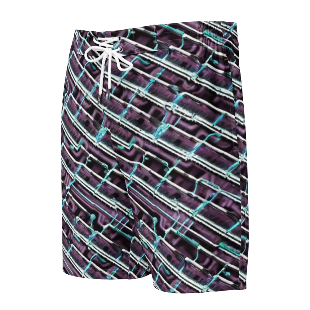 Trendy, Fashionable, Optical Illusion on Men's Board Shorts — Front
