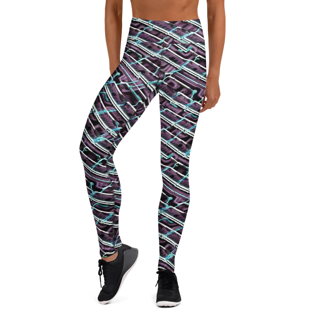 Trendy, Fashionable, Optical Illusion on Yoga Leggings — Front