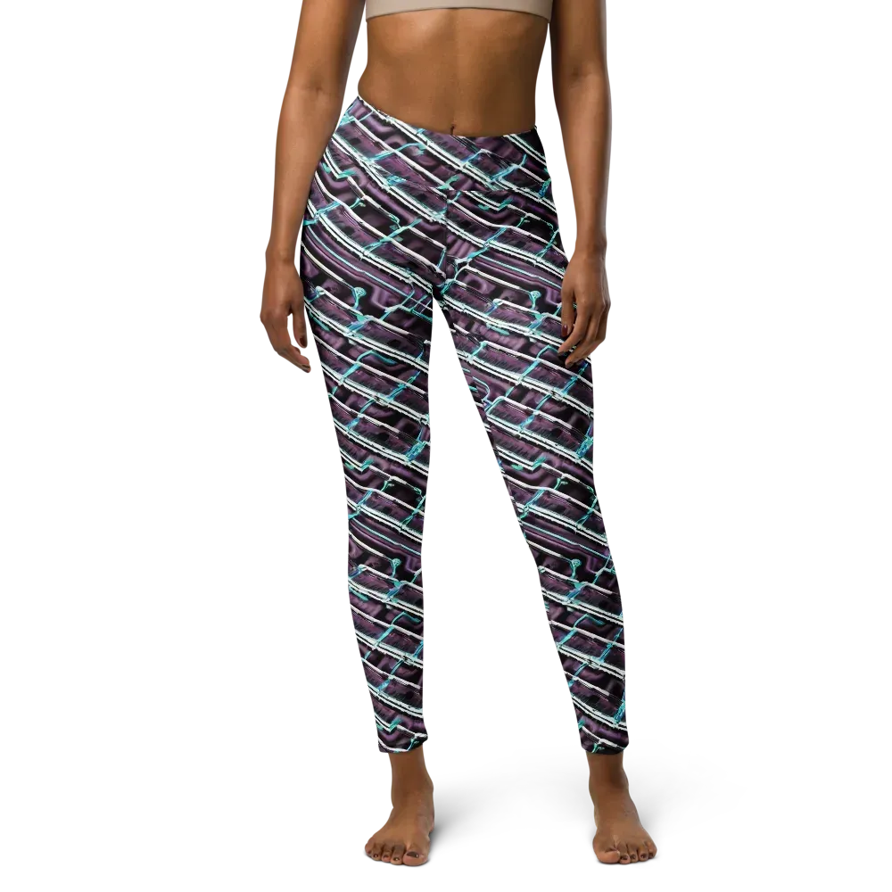 Trendy, Fashionable, Optical Illusion on Yoga Leggings — Front
