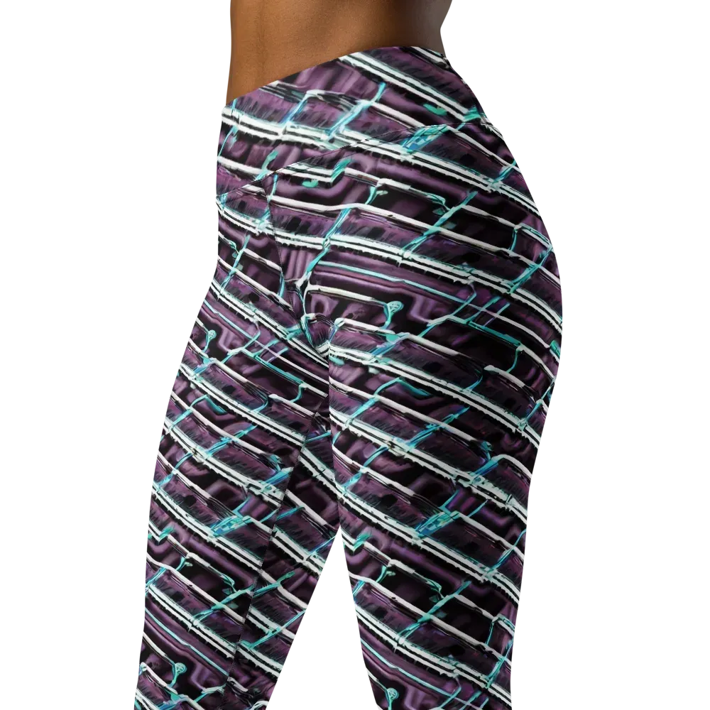 Trendy, Fashionable, Optical Illusion on Yoga Leggings — Left Front