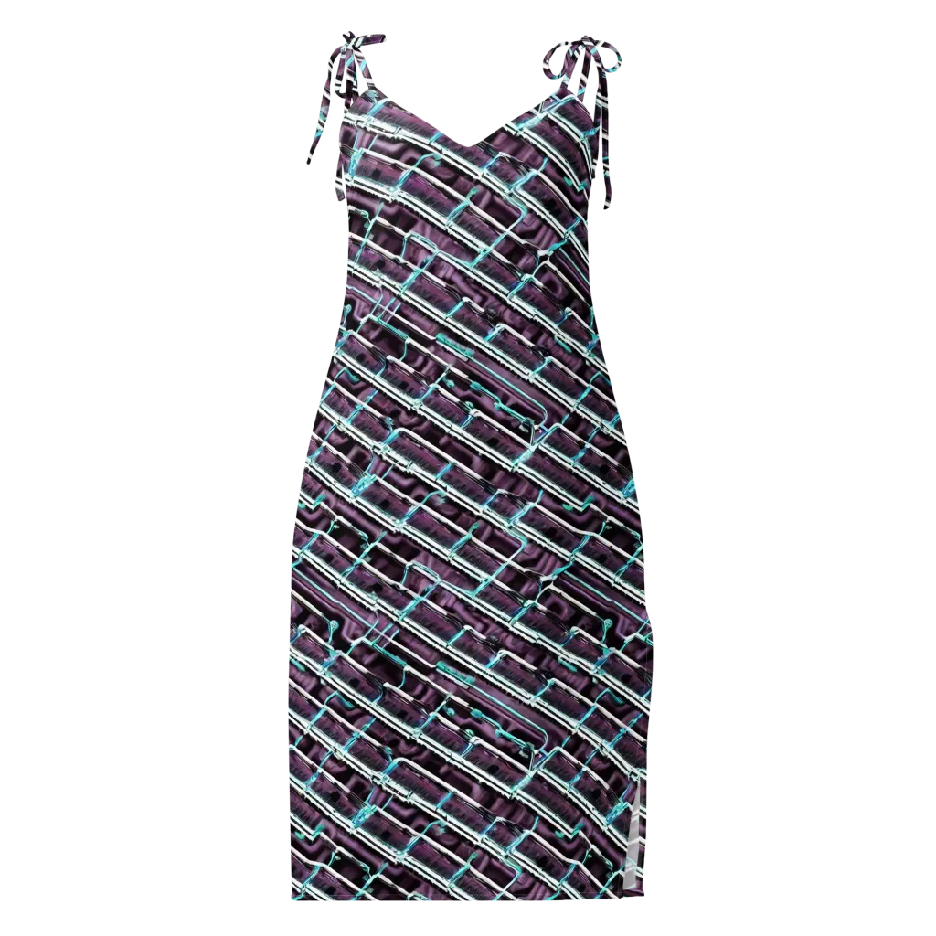 Trendy, Fashionable, Optical Illusion on Slip Dress — Front