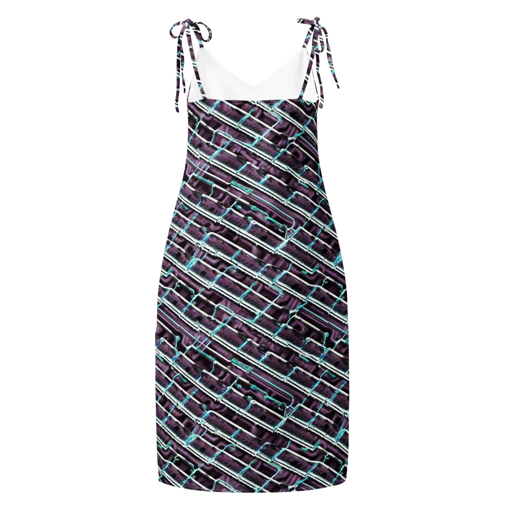 Trendy, Fashionable, Optical Illusion on Slip Dress — Back