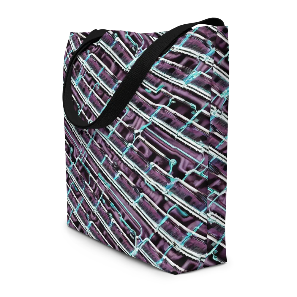Trendy, Fashionable, Optical Illusion on Large Tote Bag W/ Pocket — Front