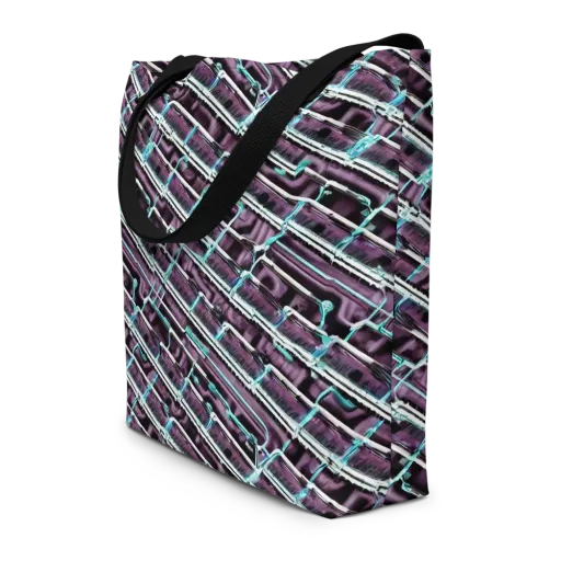 Trendy, Fashionable, Optical Illusion on a Large Tote Bag W/ Pocket