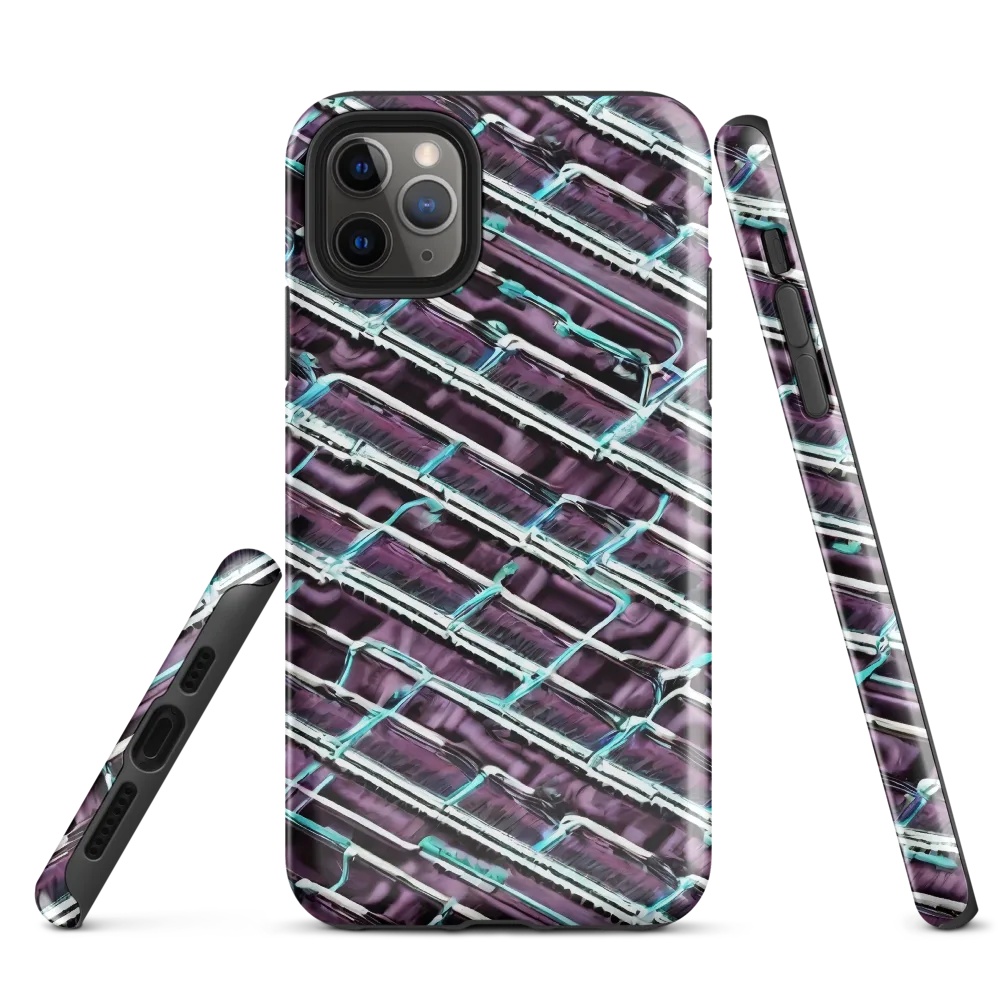 Trendy, Fashionable, Optical Illusion on Tough Case for iPhone® — Front