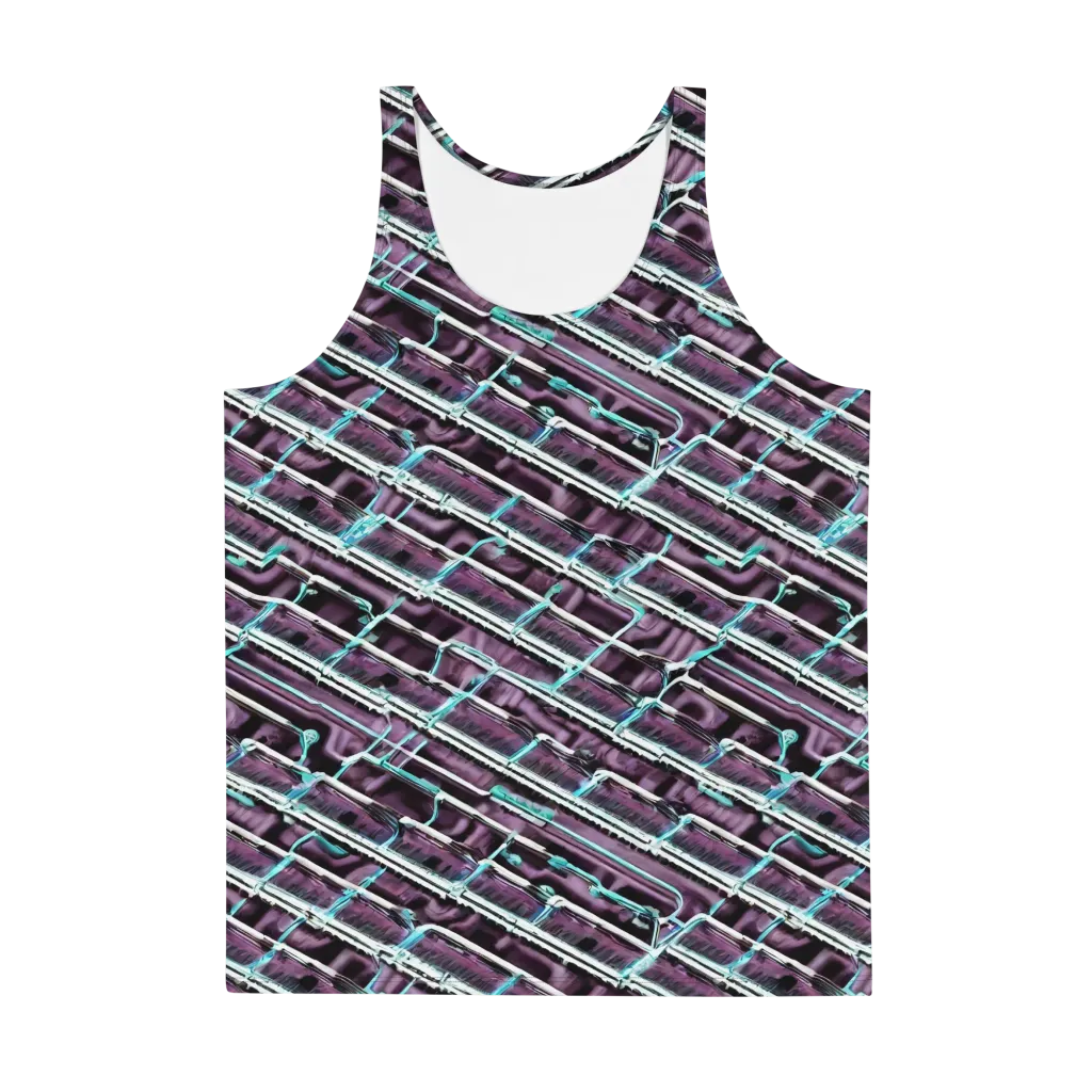 Trendy, Fashionable, Optical Illusion on Men's Tank Top — Front