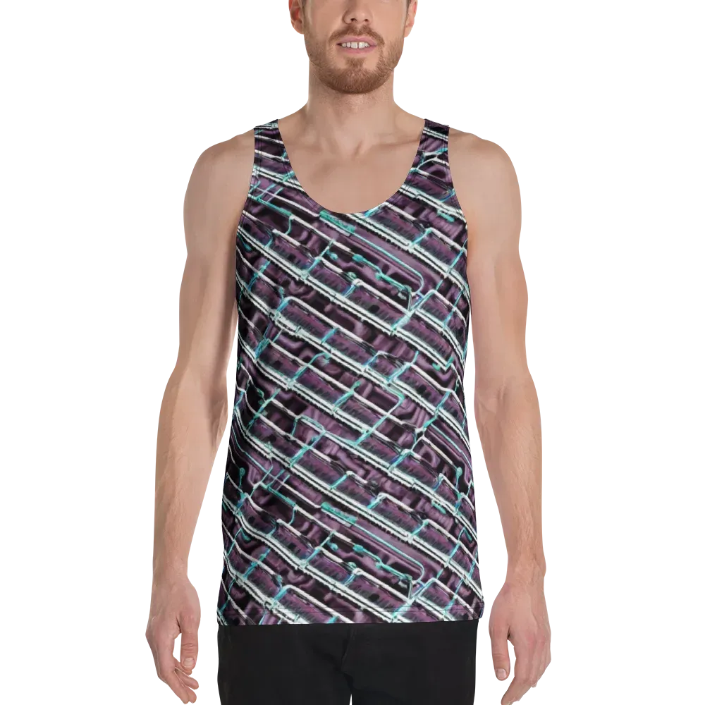 Trendy, Fashionable, Optical Illusion on Men's Tank Top — Front