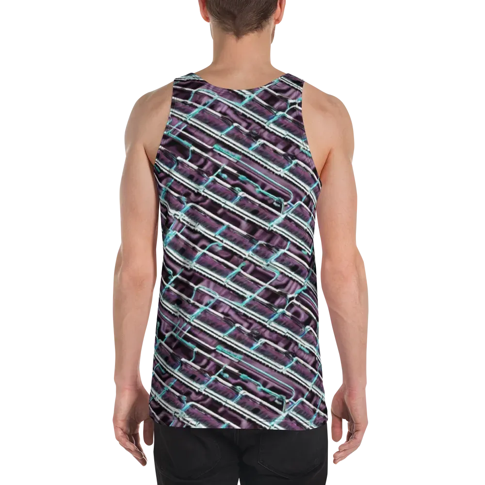 Trendy, Fashionable, Optical Illusion on Men's Tank Top — Back