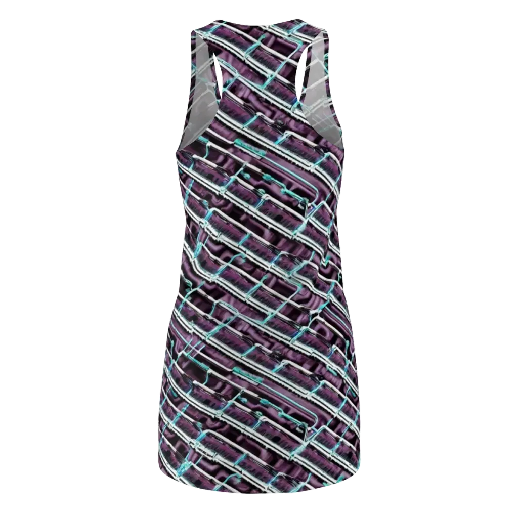Trendy, Fashionable, Optical Illusion on Racerback Dress — Back
