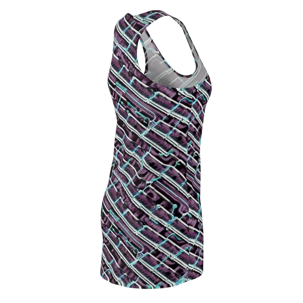 Trendy, Fashionable, Optical Illusion on Racerback Dress — Back Side