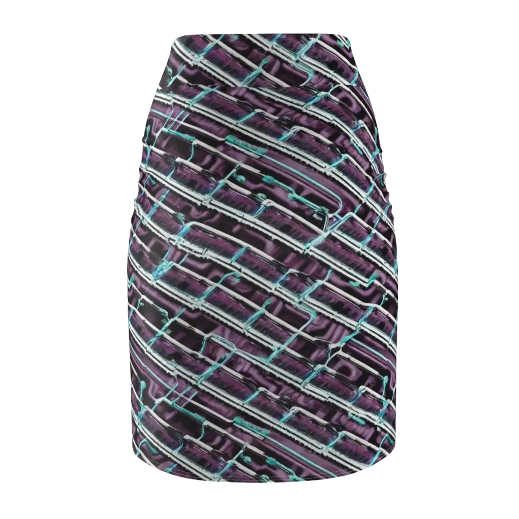 Trendy, Fashionable, Optical Illusion on Pencil Skirt — Back