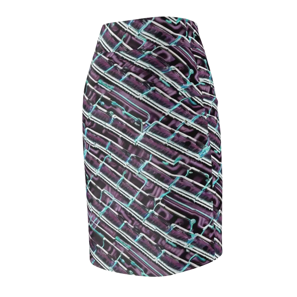 Trendy, Fashionable, Optical Illusion on Pencil Skirt — Back Side