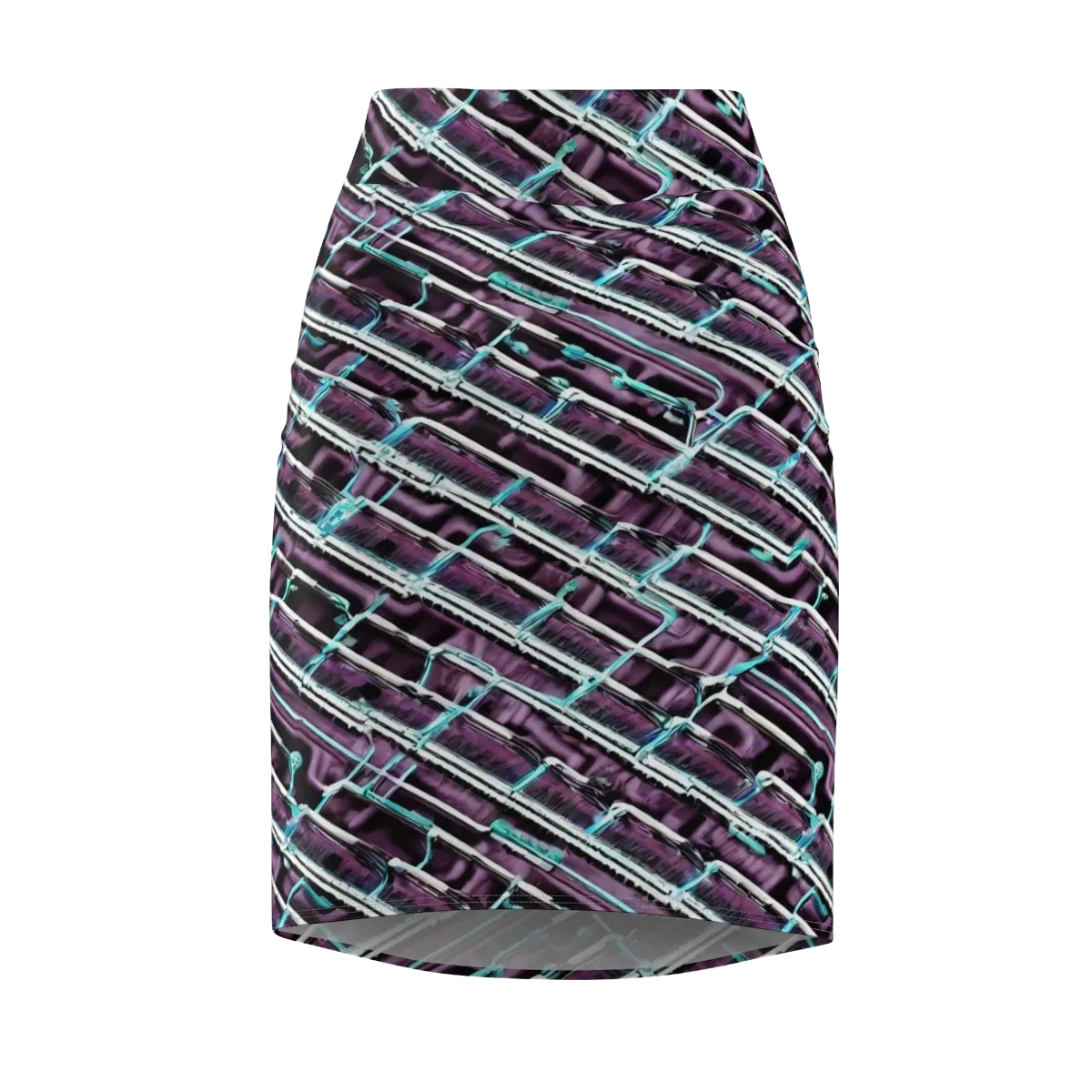 Trendy, Fashionable, Optical Illusion on Pencil Skirt — Front