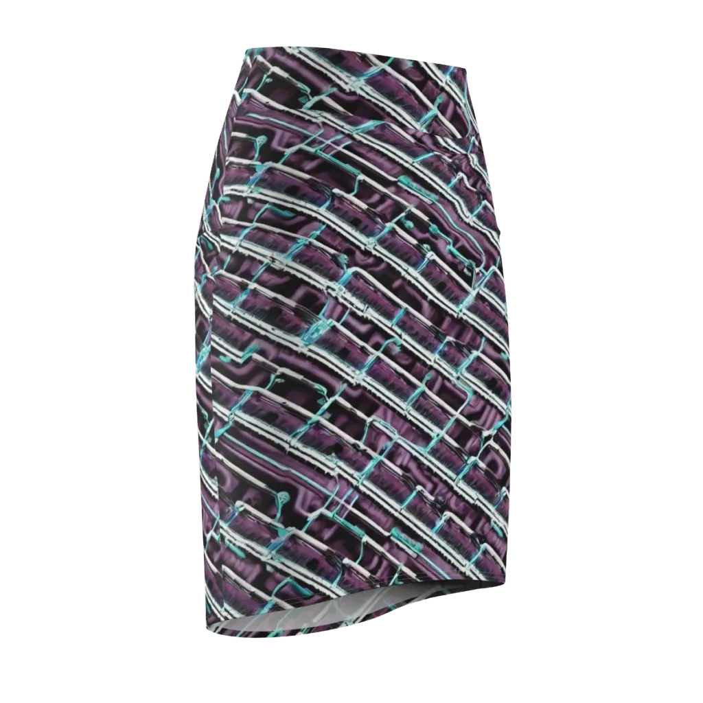 Trendy, Fashionable, Optical Illusion on Pencil Skirt — Front Side