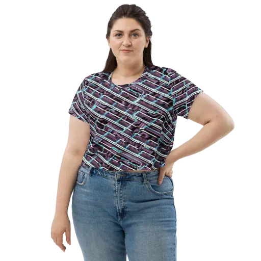 Trendy, Fashionable, Optical Illusion on a Crop Tee