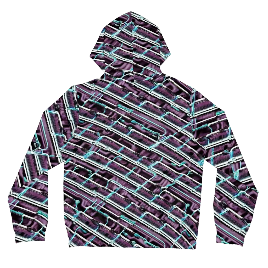 Trendy, Fashionable, Optical Illusion on Women's Full-Zip Hoodie — Back
