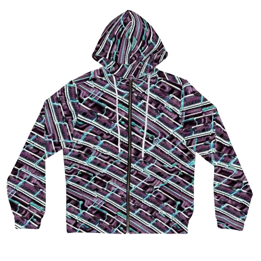 Trendy, Fashionable, Optical Illusion on a Women's Full-Zip Hoodie