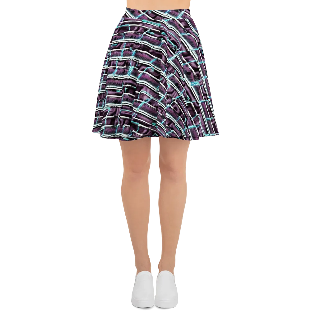 Trendy, Fashionable, Optical Illusion on Skater Skirt — Front
