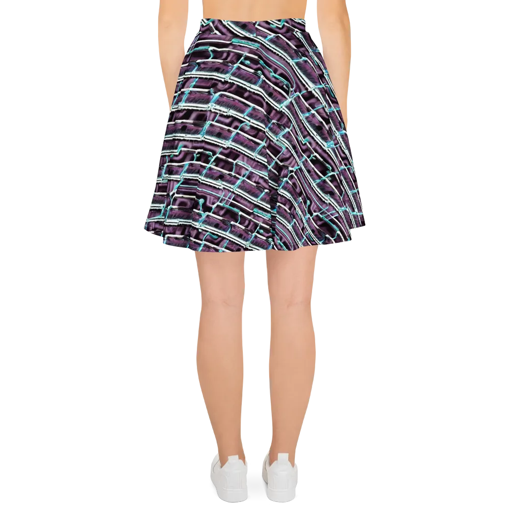 Trendy, Fashionable, Optical Illusion on Skater Skirt — Back