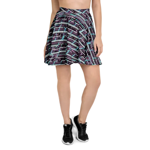 Trendy, Fashionable, Optical Illusion on a Skater Skirt