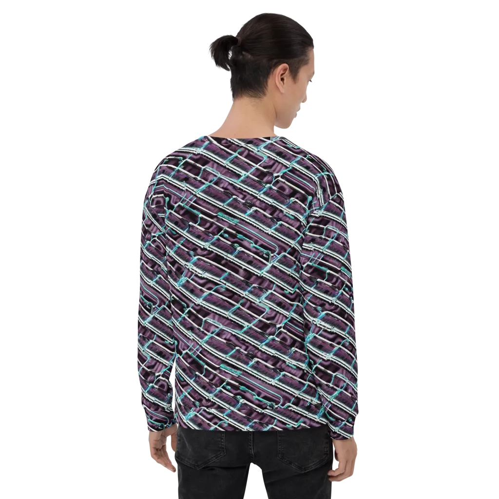 Trendy, Fashionable, Optical Illusion on Sweatshirt — Back