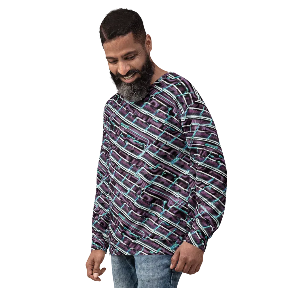 Trendy, Fashionable, Optical Illusion on Sweatshirt — Left Front
