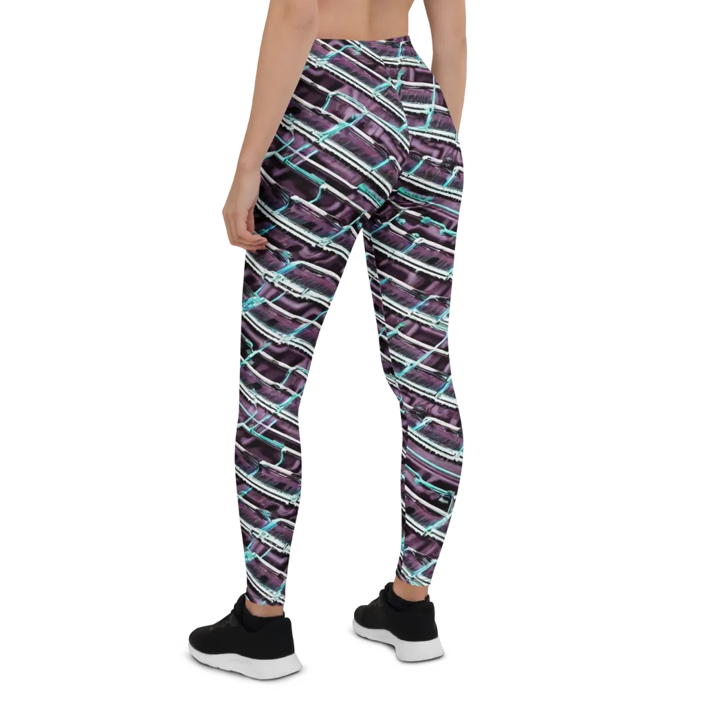 Trendy, Fashionable, Optical Illusion on Leggings — Back