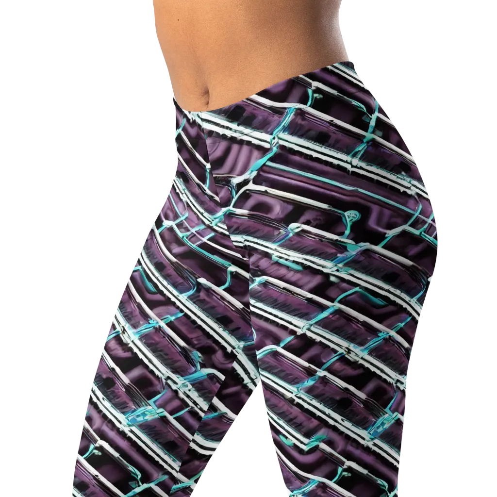 Trendy, Fashionable, Optical Illusion on Leggings — Left Front