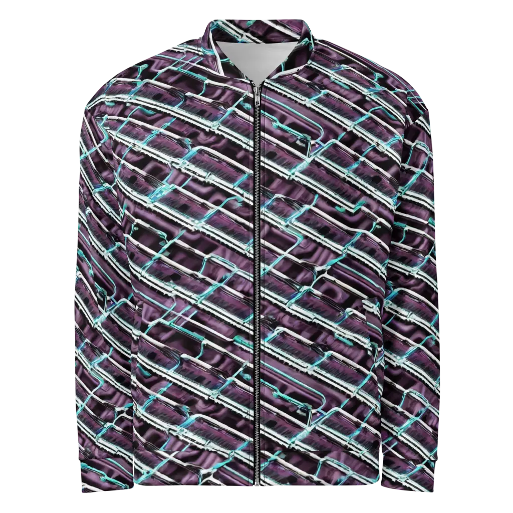 Trendy, Fashionable, Optical Illusion on Bomber Jacket — Front