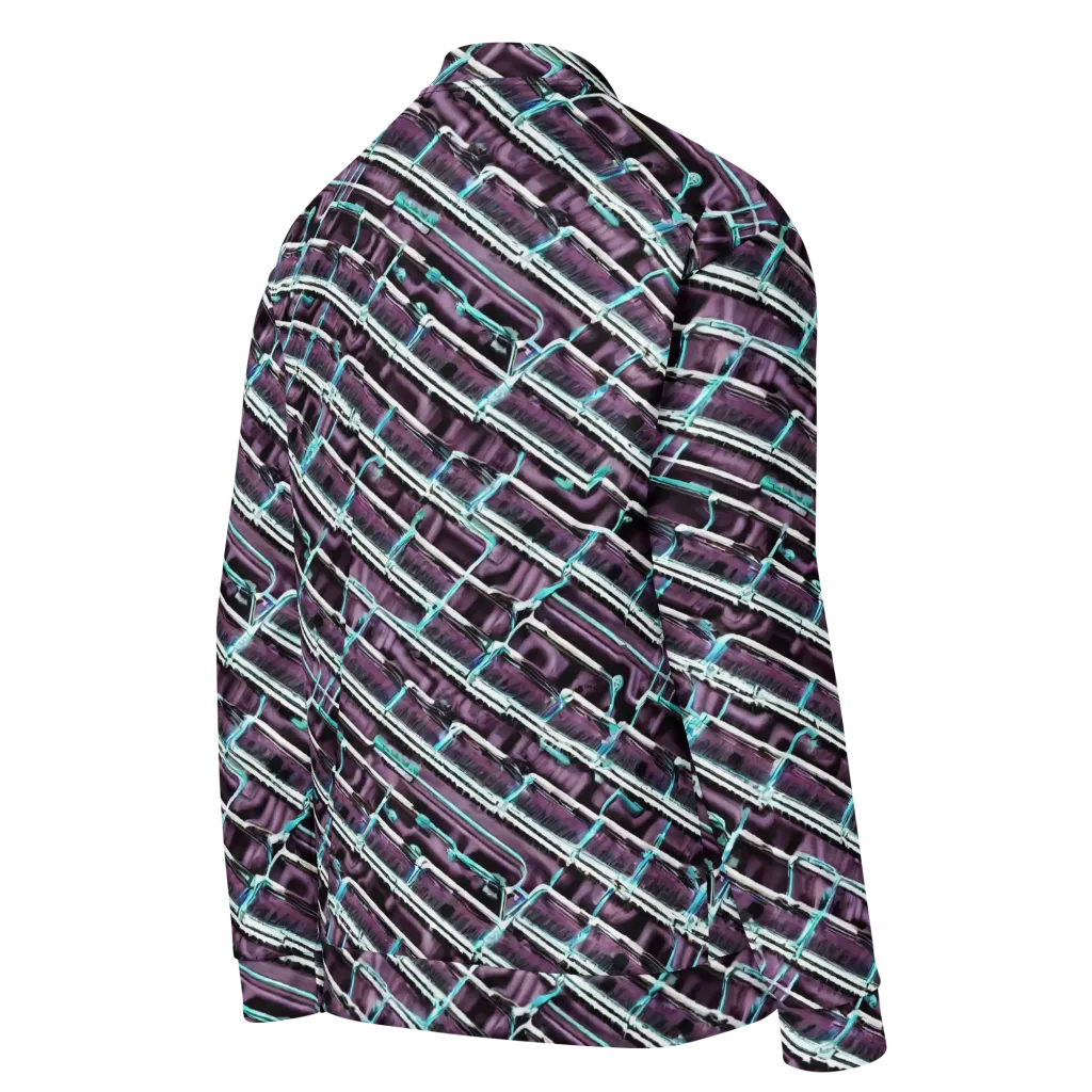 Trendy, Fashionable, Optical Illusion on Bomber Jacket — Right Back