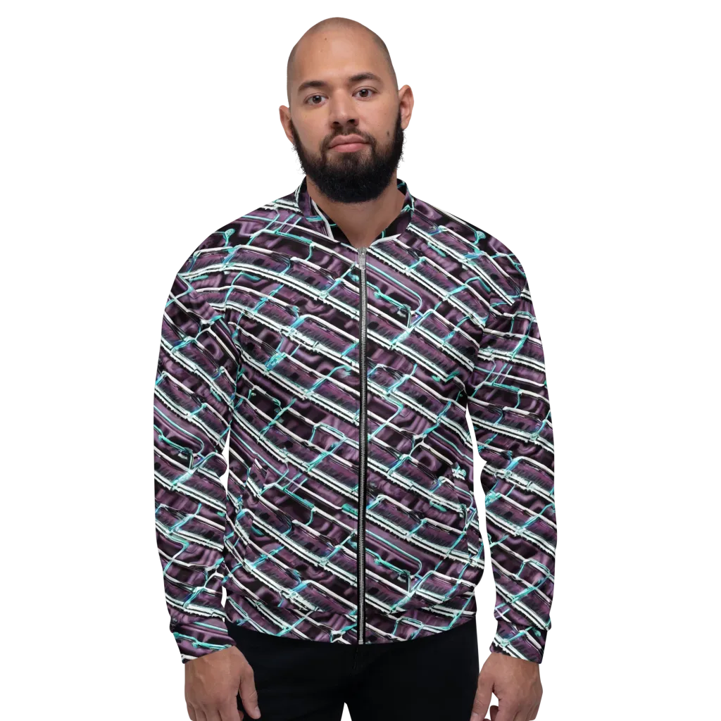 Trendy, Fashionable, Optical Illusion on Bomber Jacket — Front