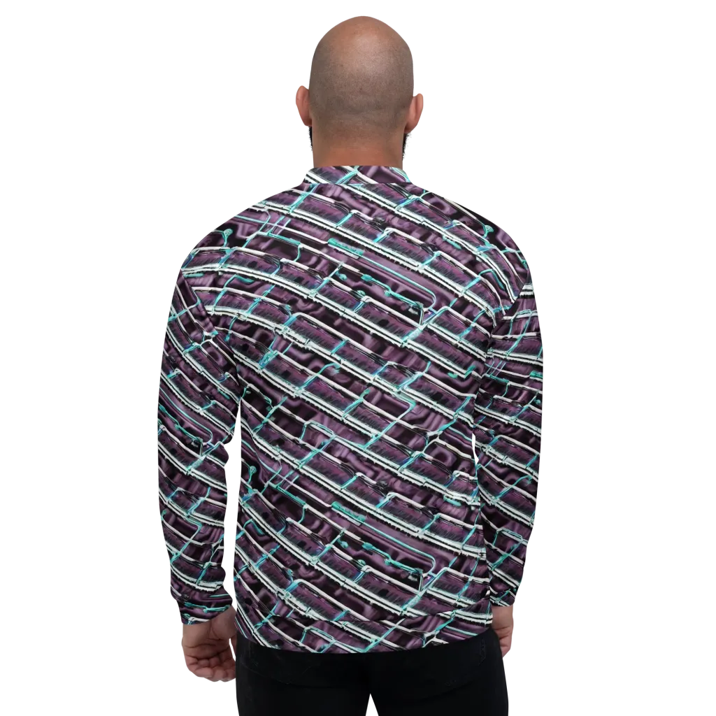 Trendy, Fashionable, Optical Illusion on Bomber Jacket — Back