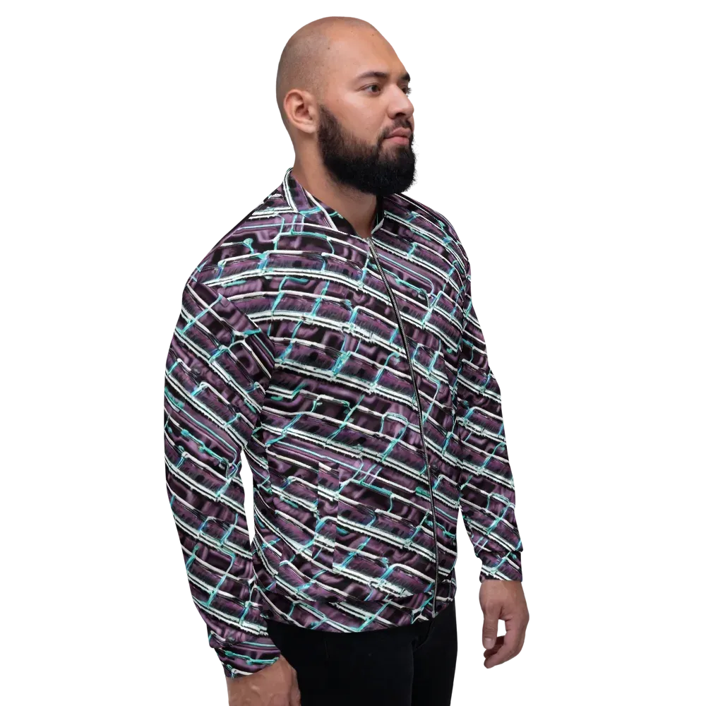 Trendy, Fashionable, Optical Illusion on Bomber Jacket — Right