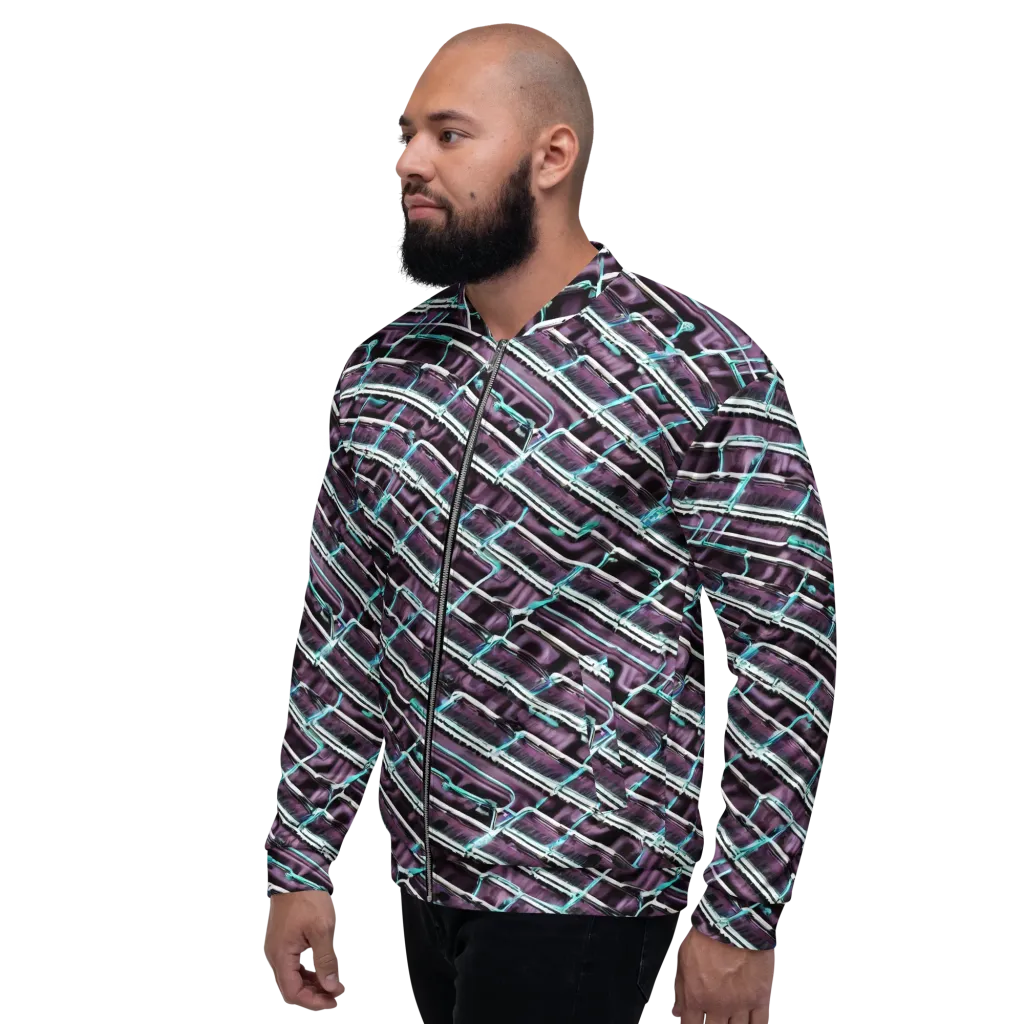 Trendy, Fashionable, Optical Illusion on Bomber Jacket — Left