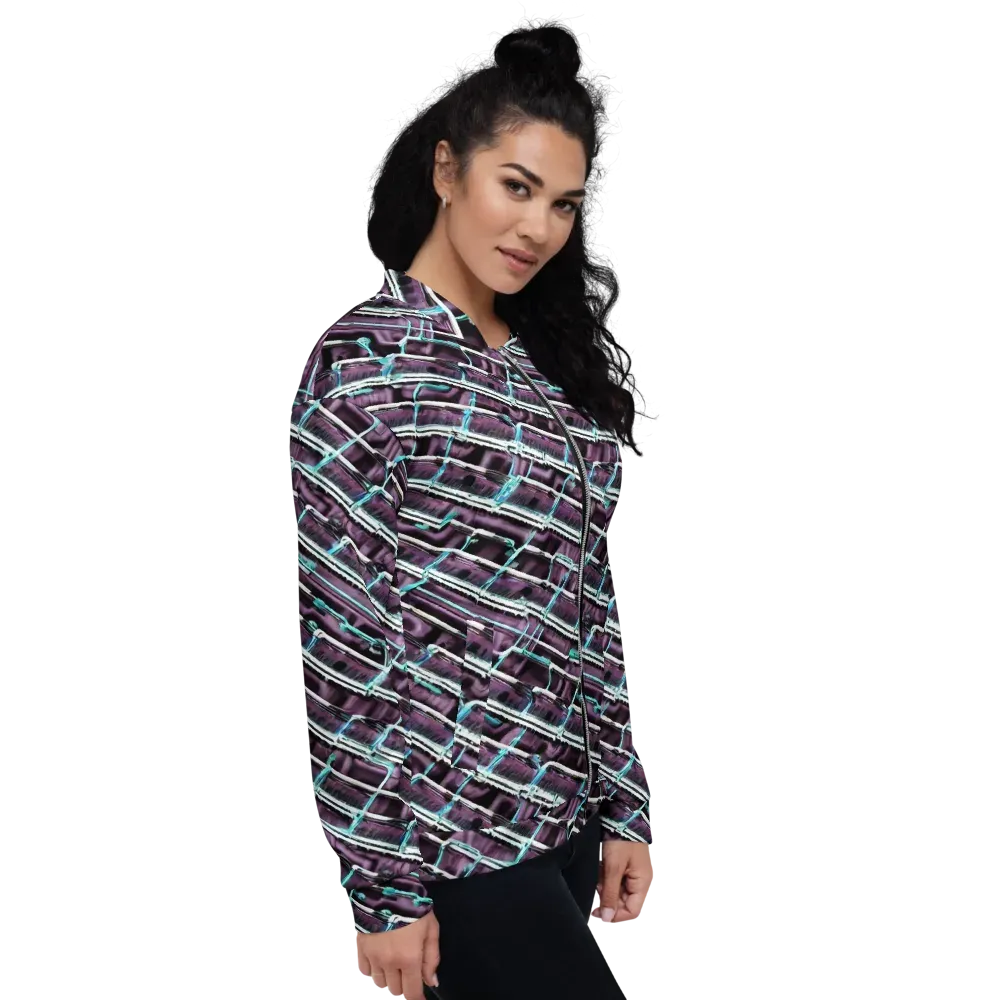 Trendy, Fashionable, Optical Illusion on Bomber Jacket — Right