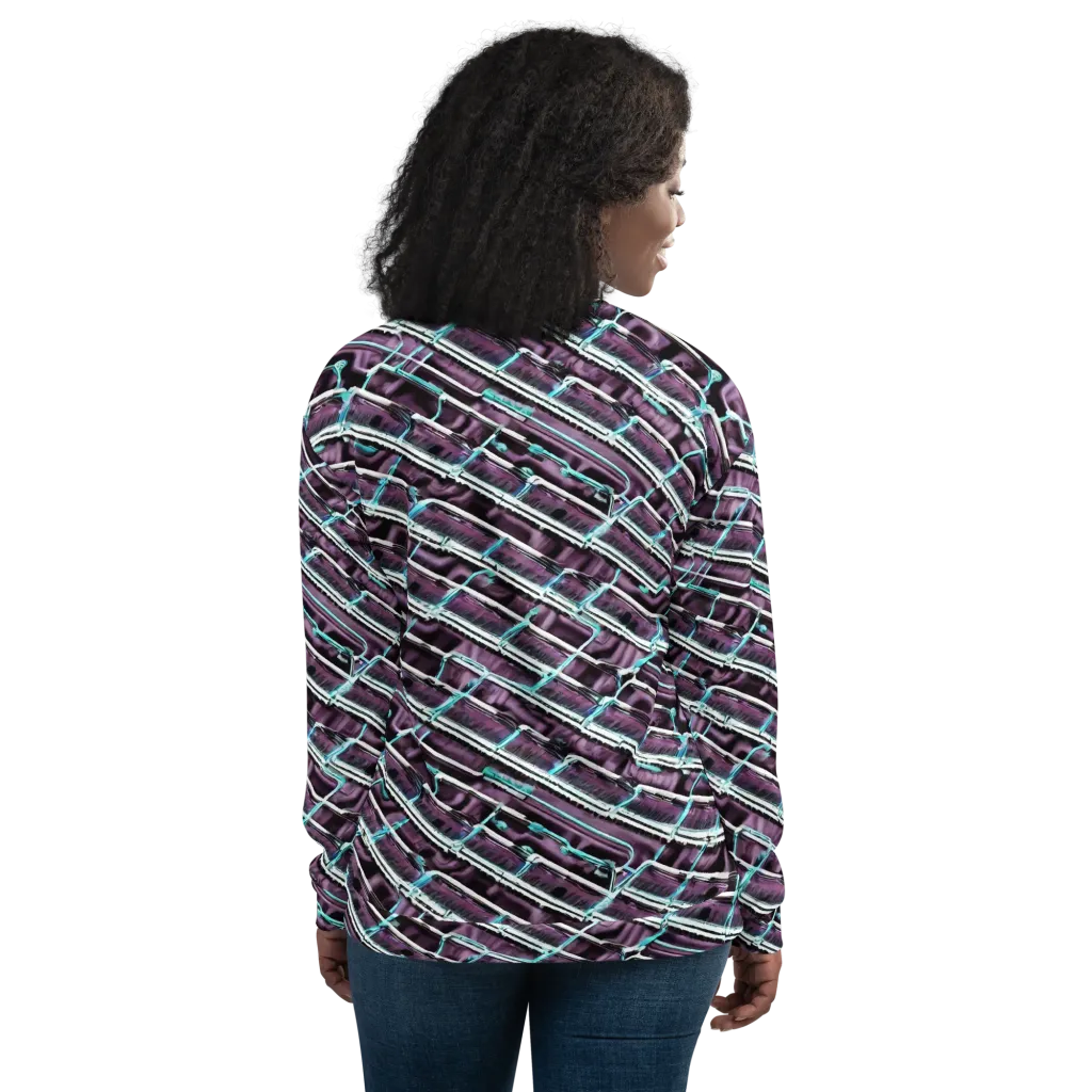 Trendy, Fashionable, Optical Illusion on Bomber Jacket — Back