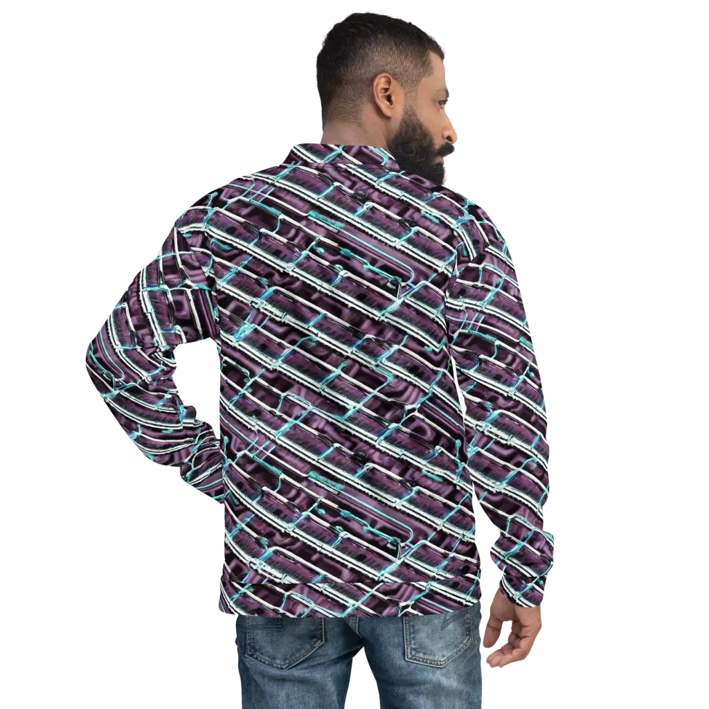 Trendy, Fashionable, Optical Illusion on Bomber Jacket — Back