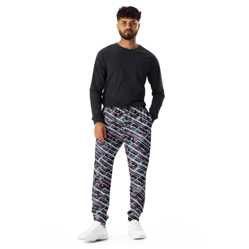 Trendy, Fashionable, Optical Illusion on a Men's Joggers