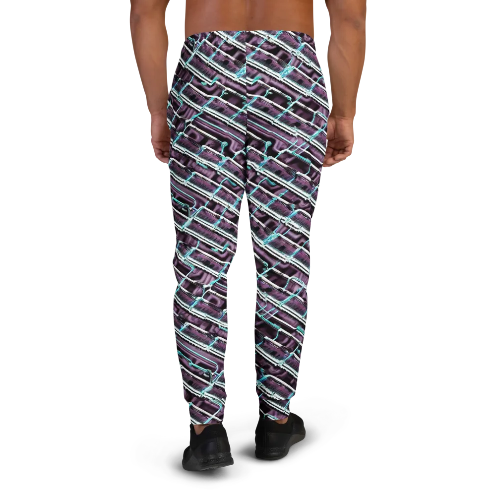 Trendy, Fashionable, Optical Illusion on Men's Joggers — Back