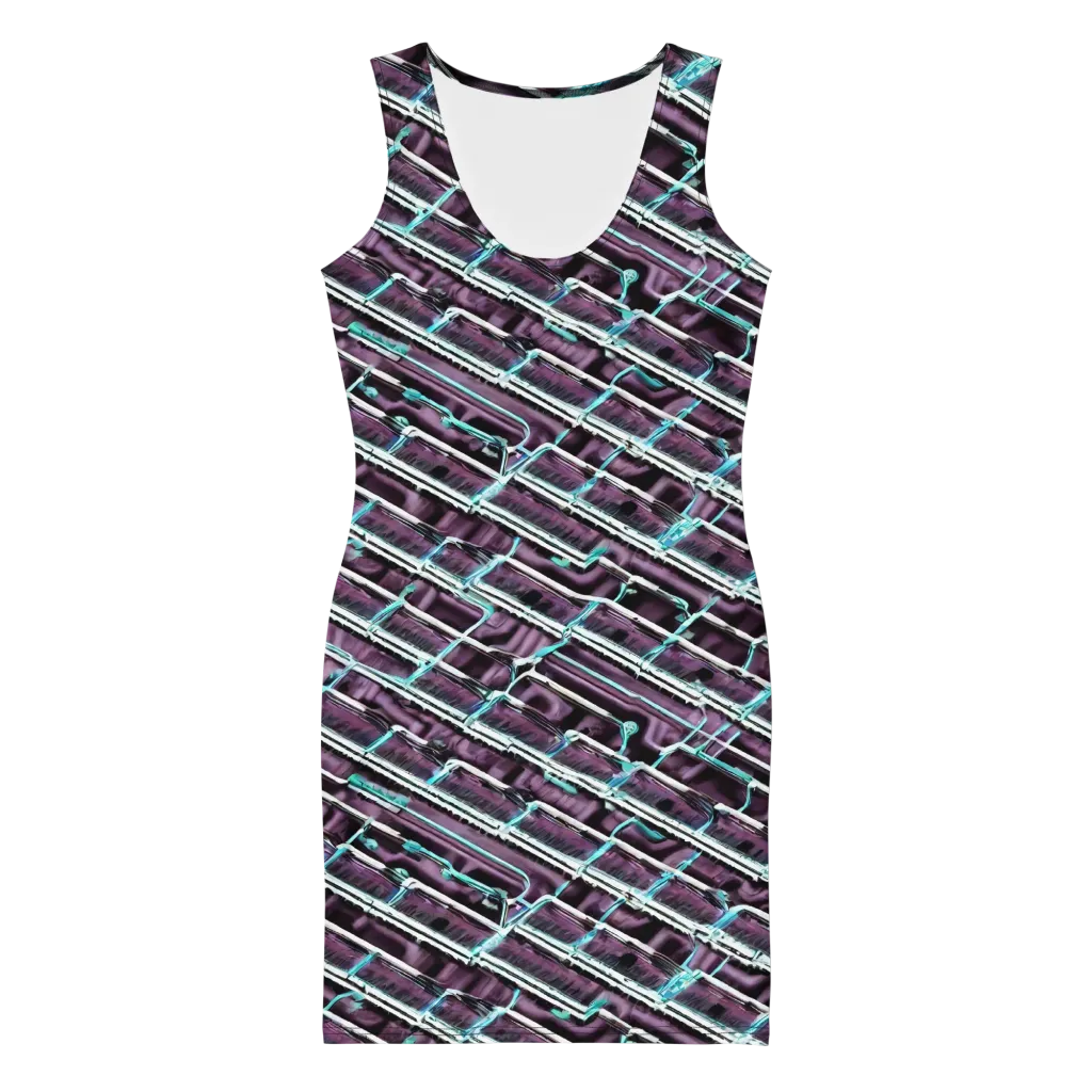 Trendy, Fashionable, Optical Illusion on Bodycon Dress — Front