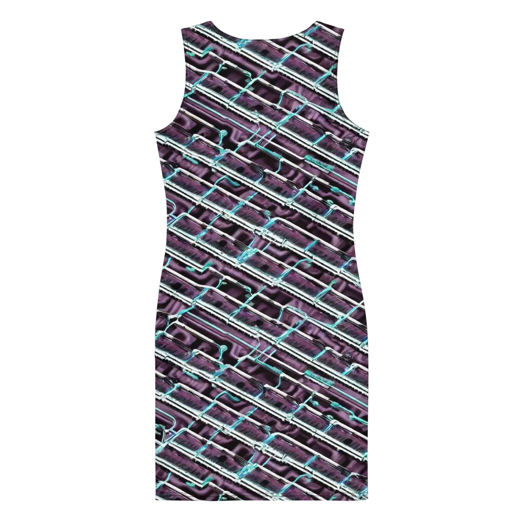 Trendy, Fashionable, Optical Illusion on Bodycon Dress — Back