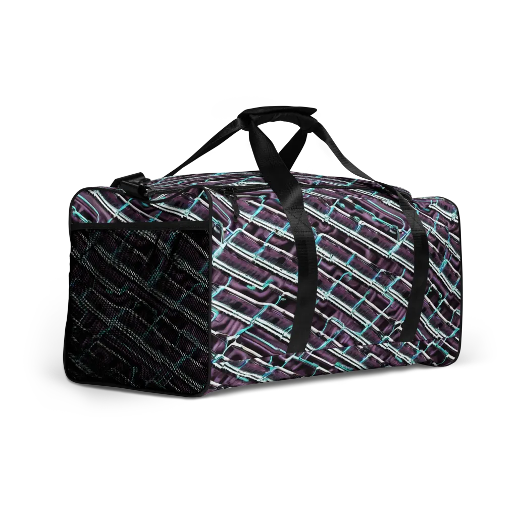 Trendy, Fashionable, Optical Illusion on Duffle Bag — Right Front