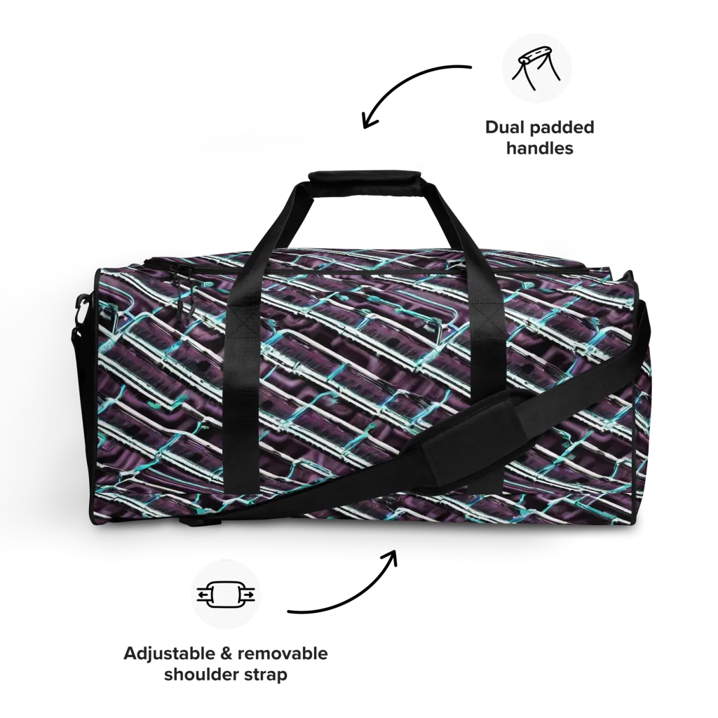 Trendy, Fashionable, Optical Illusion on Duffle Bag — Front