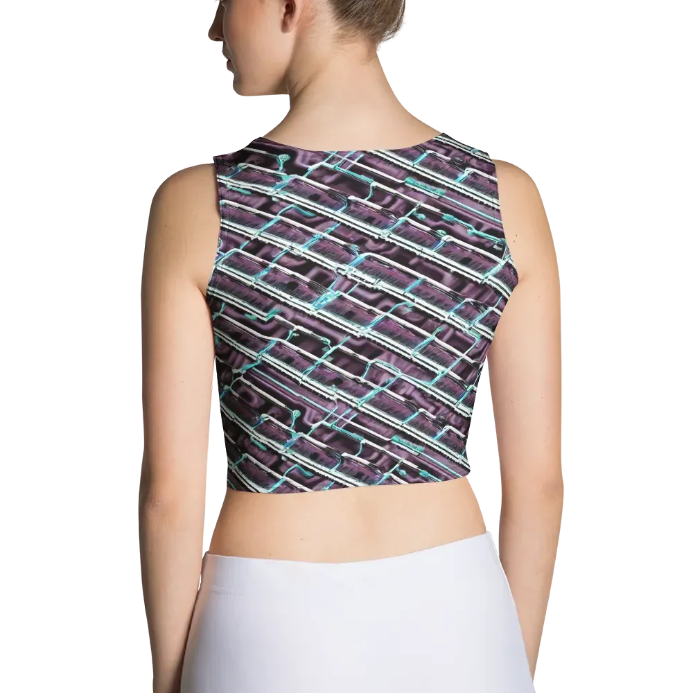 Trendy, Fashionable, Optical Illusion on Crop Top — Back