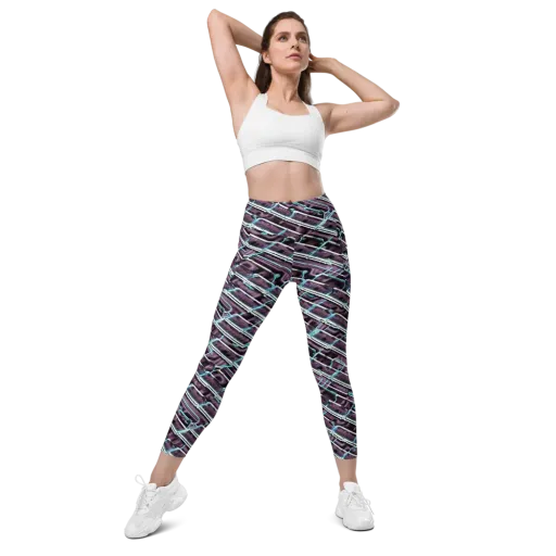 Trendy, Fashionable, Optical Illusion on a Leggings with Pockets