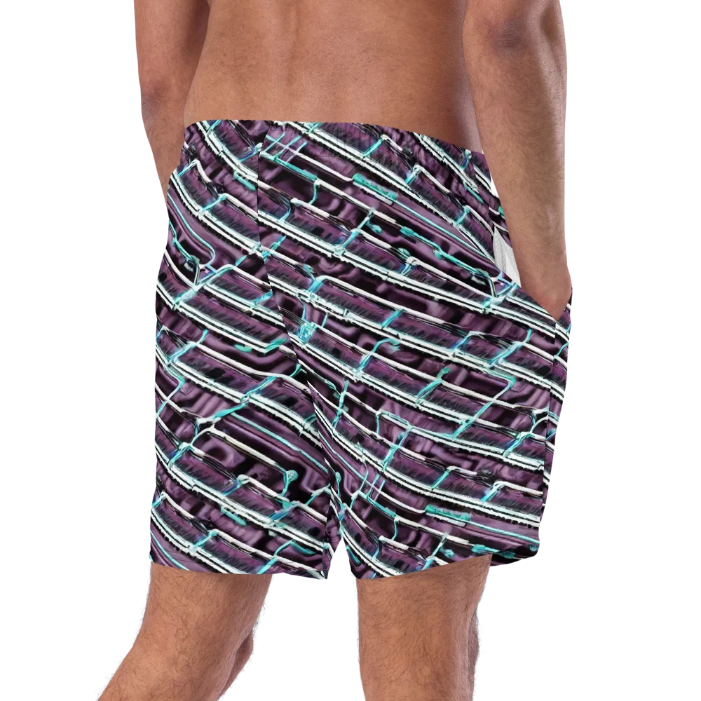 Trendy, Fashionable, Optical Illusion on Swim Trunks — Right Back