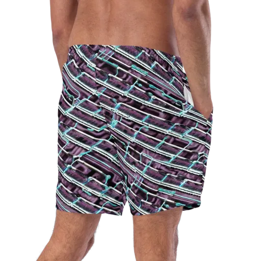 Trendy, Fashionable, Optical Illusion on a Swim Trunks