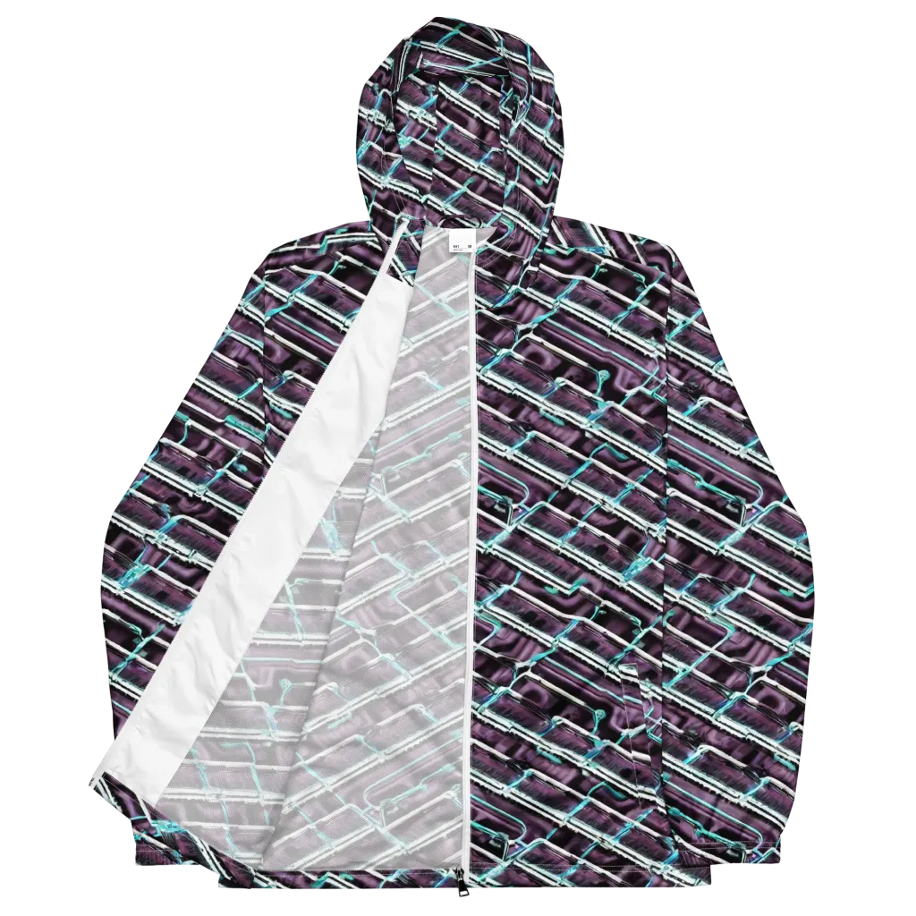 Trendy, Fashionable, Optical Illusion on Men's Windbreaker — Front