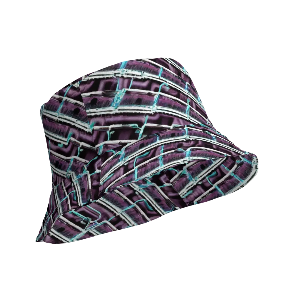 Trendy, Fashionable, Optical Illusion on Reversible Bucket Hat — Product details Outside
